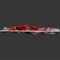 Red Cherry Tomatoes Green Cucumber Slices White Radish on White Plate with Colorful Checkered Napkin