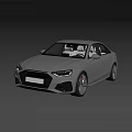 Audi Silver Sedan Stylish Exterior Design With Front Rear View And Alloy Wheels