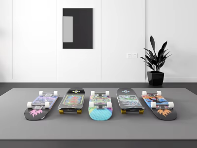 Modern Skateboard Home Decorative Skateboard 3d model Modern Skateboard Home Decorative Skateboard 3d model