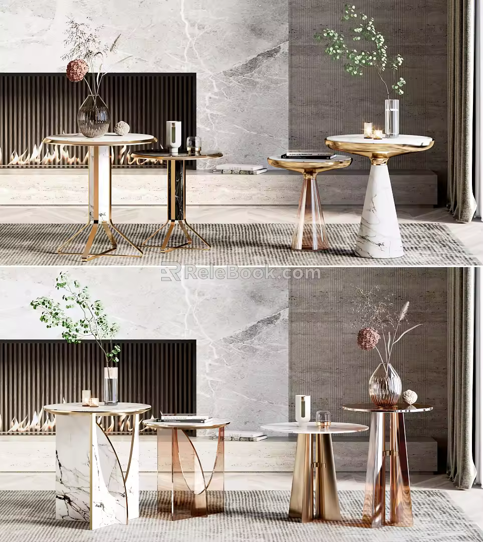 Light luxury side several side several corner several combination 3d model