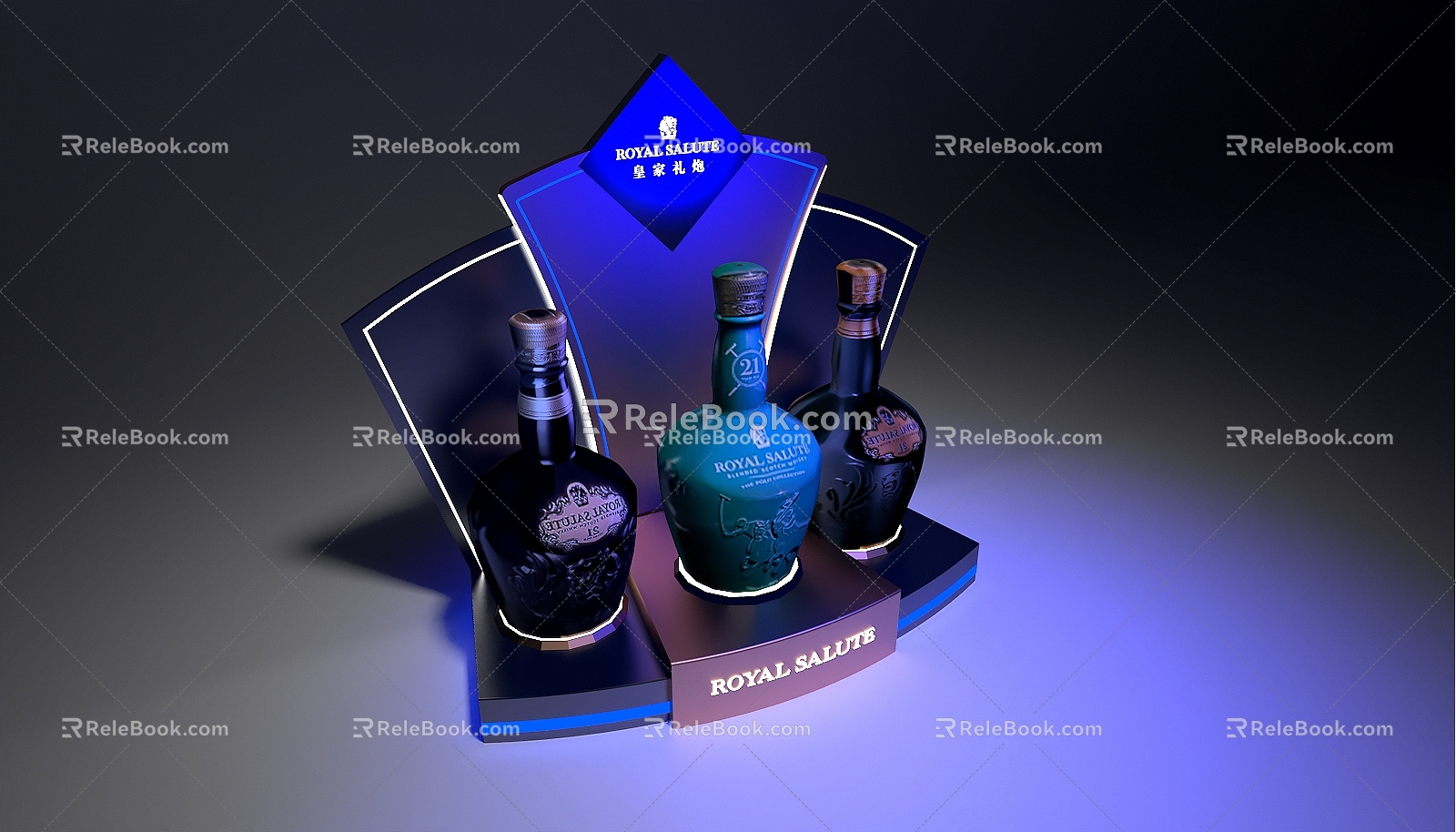 Royal Salute Heap Display 3d model