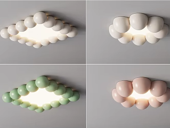 Modern ceiling lamp Simple cream ceiling lamp 3d model