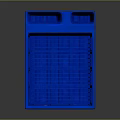 Blue Plastic Kitchen Dish Drying Rack With Divided Compartments And Tray