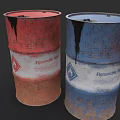 Flammable Red And Blue Weapon Storage Barrels For Military Explosive Fuel