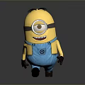 Cute One Eyed Minion Character With Blue Overalls And Smiling Face
