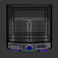 Sleek Modern Front Loading Washing Machine With Black Design Blue Drum And Control Panel