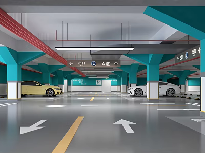 Underground parking 3d model