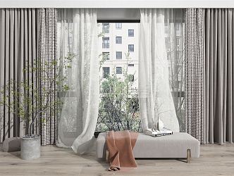 Modern Curtains 3d model