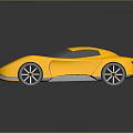 Sleek Yellow Sports Car Concept With Modern Aerodynamic Design And Shiny Wheels