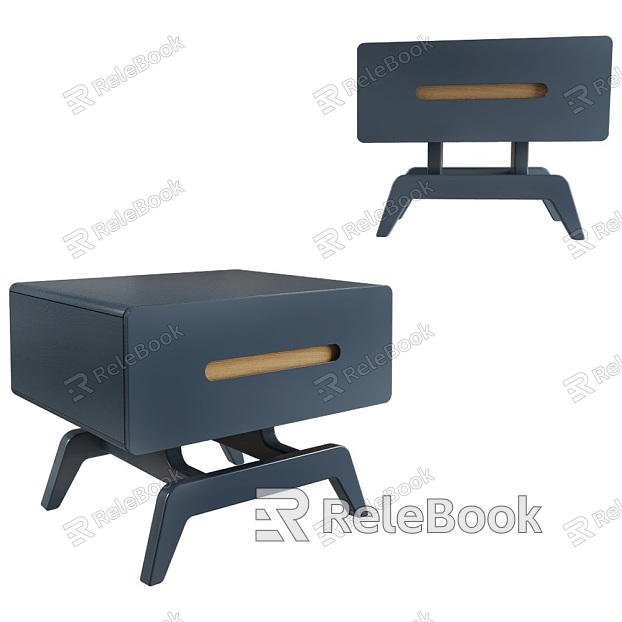 Jacket gray blue bedside table 18 model