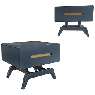 Jacket gray blue bedside table 18 3d model