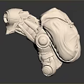 Detailed Mechanical Sci Fi Game Movie Character With Helmet And 3D Model Design