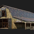 Traditional Rustic Barn Architecture Featuring Wooden Exterior Metal Roof Open Porch And Welcome Sign