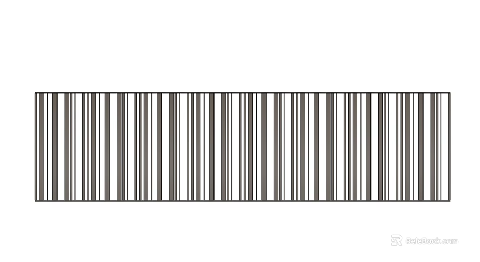 Durable Modern Fence Featuring Vertical Black And White Stripes For Outdoor Use 3d model 
