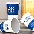 Paper Cup Commercial Paper Cup Advertising 3d model