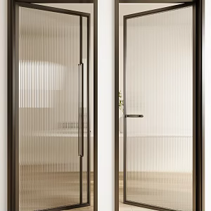 Modern swing door Changhong glass single door glass door single door bathroom door kitchen door sliding door sliding door sliding door 3d model