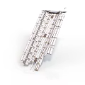 Industrial Metal Ladder Frame With Sturdy Steps And Side Supports