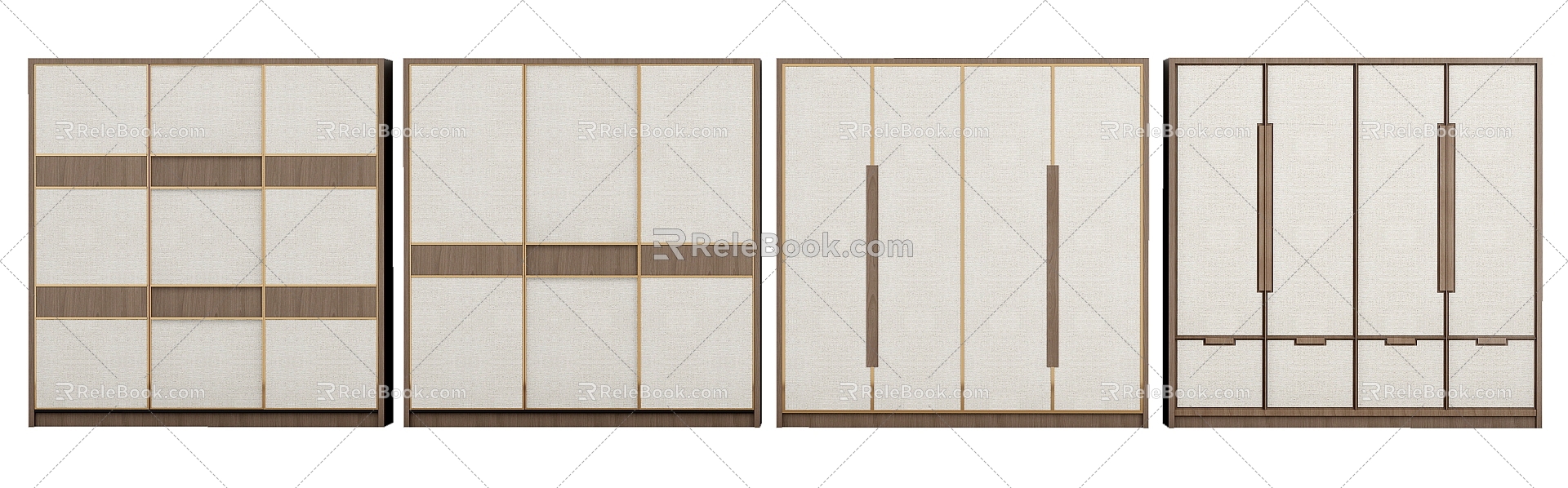 New Chinese sliding door 3d model 3d model