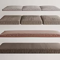 Assorted Colored Sofa Cushions With Soft Fabric And Various Textures