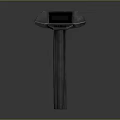 Black Industrial Modern Stand Structure Device With Interactive Screen