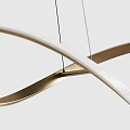 Modern Contemporary Chandelier Design With Curved Crossed Lines And Geometric Metal Frames