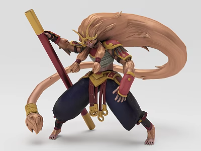 Modern game character Monkey King 3d model Modern game character Monkey King 3d model