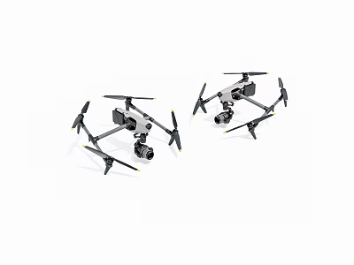 Two Professional Drones With Cameras For Aerial Photography And Video 3d model