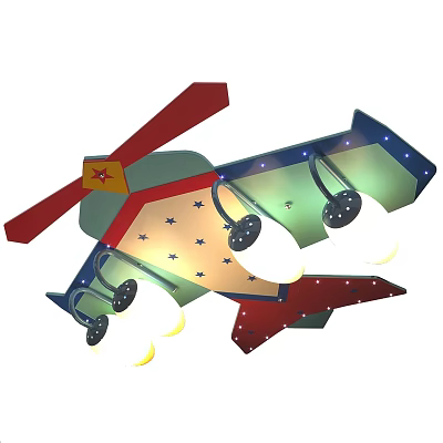 Modern chandelier kid room airplane chandelier 3d model