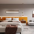 Modern Hotel Room With Cozy Bed Stylish Chair And Large Window