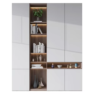 Modern Bookcase Decorative Bookcase 3d model