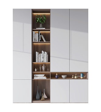 Modern Bookcase Decorative Bookcase 3d model