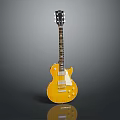 Yellow Electric Guitar With Maple Top Gold Hardware And Rosewood Fretboard