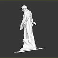 White Decorative Male Statue Furniture With Muscular Body And Cloak Design Base