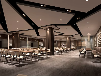 Modern Restaurant Food City 3d model