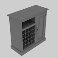 Modern White Storage Cabinet with Grid Compartments and Single Door for Home Organization