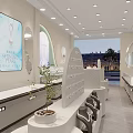 Modern Bright Jewelry Store Interior Design With Elegant Glass Display Counters Showcasing Various Fine Jewelry