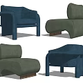 Modern Leisure Chair Collection With Stylish Blue Green Upholstery And Sturdy Wooden Base