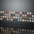 Colorful Modern Switch Panels With Various Designs And Neat Home Arrangement