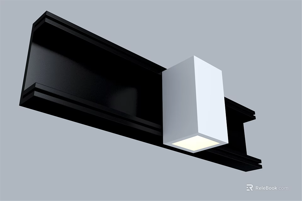 Modern Downlight Spotlight Sleek Black White Design Track Mounted LED Home Interior Lighting 3d model 
