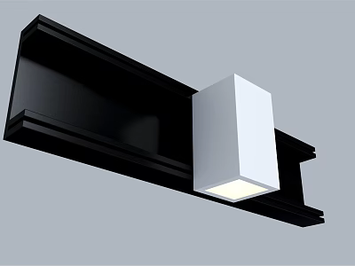 Modern Downlight Spotlight Sleek Black White Design Track Mounted LED Home Interior Lighting 3d model