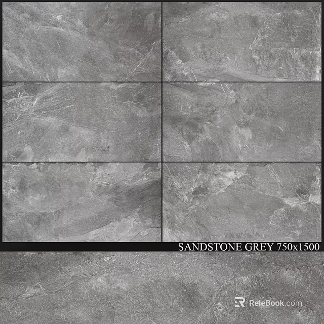 Durable Sandstone Grey 750x1500 Tiles for Modern Interior Design Applications 3d model 