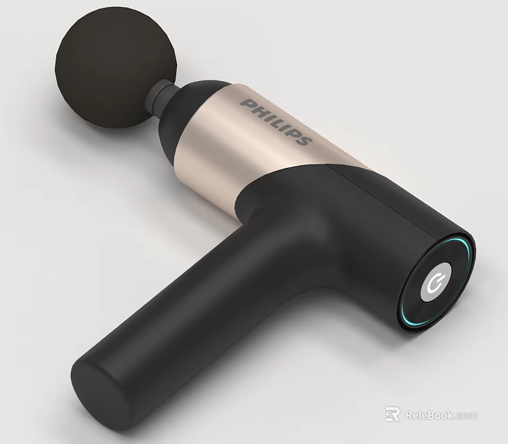 Philips Smart Massage Gun With Ergonomic Handle And Control Button Design 3d model 