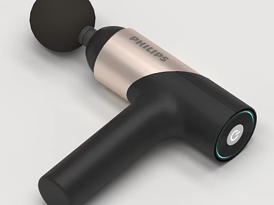 Philips Smart Massage Gun With Ergonomic Handle And Control Button Design 3d model