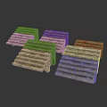 Gray Concrete Steps With Textured Surface And Multiple Units In Arrangement
