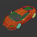 Orange Supercar With Sleek Aerodynamic Design And Modern Body Features