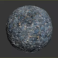 Blue Decorative Sphere Made With Small Glass Fragments And Shiny Surface Details