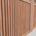 Wooden Building Exterior Wall With Traditional Lattice Design And Vertical Slats