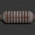 Rusted Striped Cylindrical Metal Industrial Equipment With Durable Structure And Robust Build