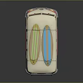 minibus minivan driverless bus school bus van box car 3d model