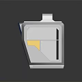 Modern Coffee Maker With Display Screen Yellow Cup Icon Blue Light And White Gray Design